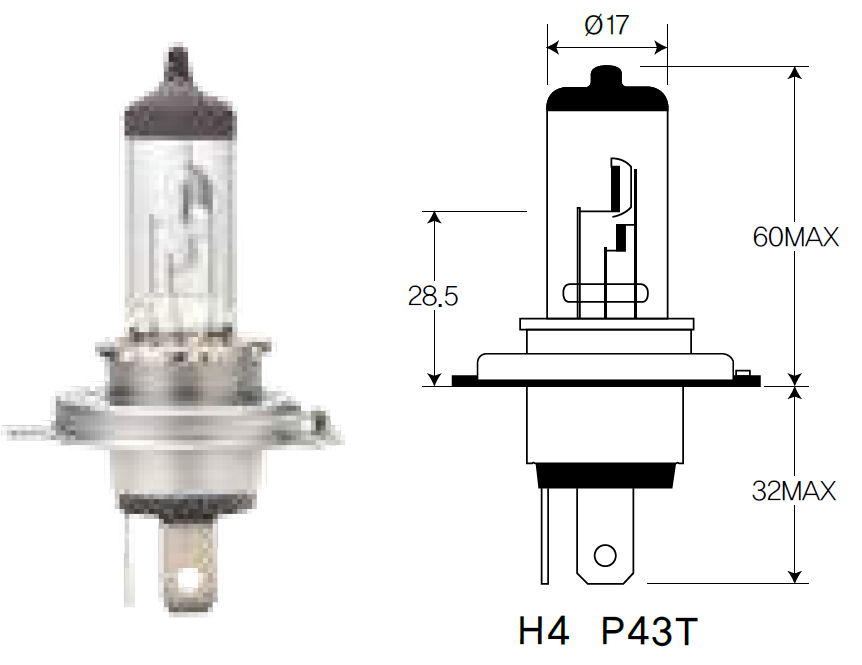 Bulb, headlight Acdelco ACH4LL