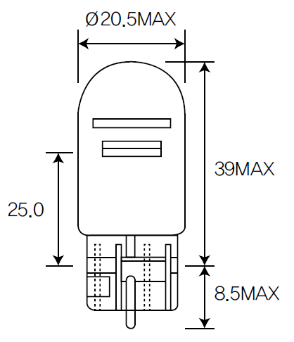 Bulb, stop light,Bulb, tail light Acdelco ACT20W215