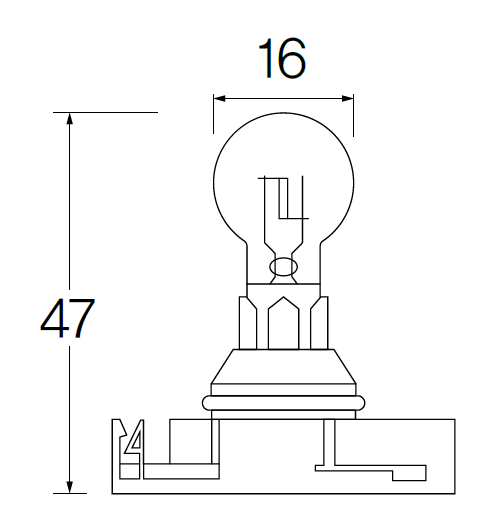 Bulb, fog light Acdelco ACPSX24W