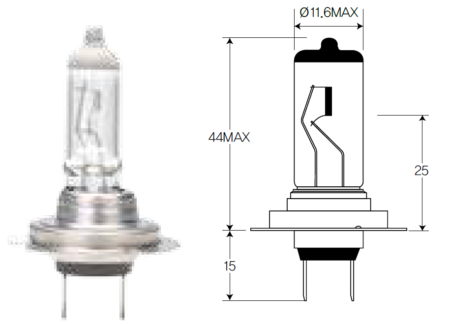 Bulb, headlight,Bulb, fog light Acdelco ACH7LL