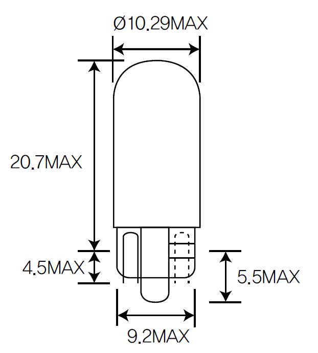 Bulb, indicator,Bulb, taillight,Bulb, reverse light,Bulb, reading light Acdelco ACT10