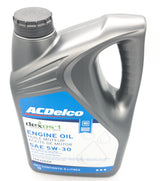 Engine Oil 5ltr  DEXOS 1 Longlife Synthetic 5W30 AcDelco 19433509