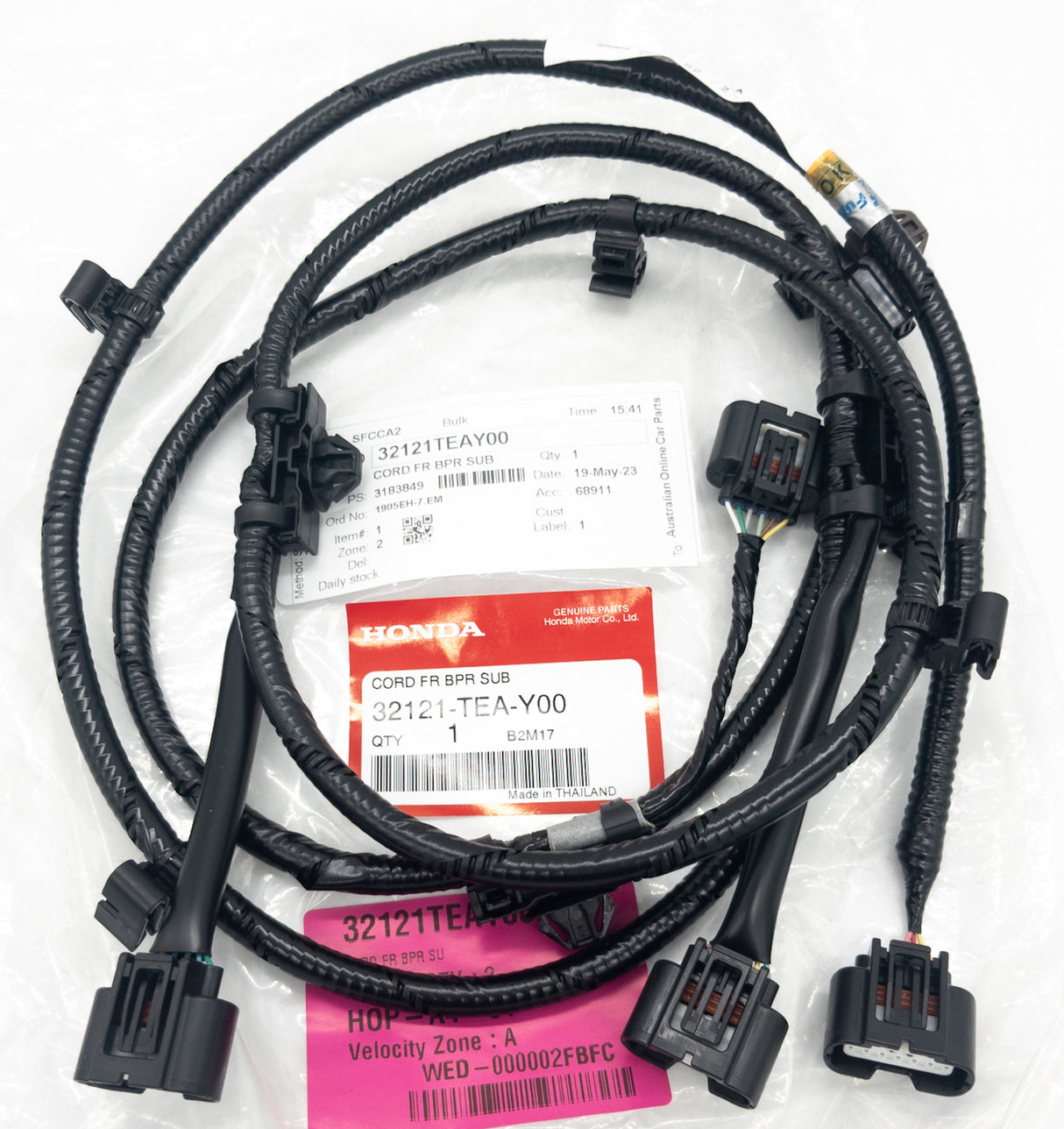 Wiring Harness - Park Sensors Front Bumper 32121TEAY00 For Honda Civic