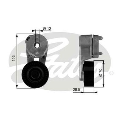Tensioner Gates 38163 for Jeep Wrangler 4.0L 1996-2007 Petrol TJ