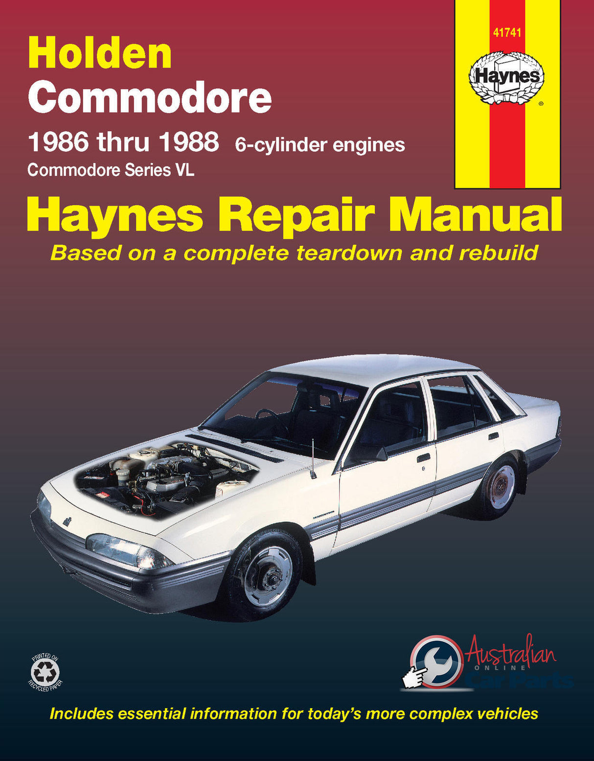 Workshop Manual suitable for Holden Commodore VL 1986-1988 New Genuine Haynes repair manual