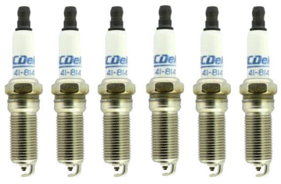 Spark Plugs 6 Pack Acdelco Double Platinum 41814 for V6 Commodore Captiva Rodeo Calais Statesman Caprice