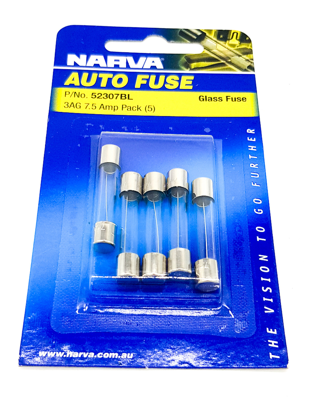 Fuse - Glass 3Ag 7.5 Amp pack of 5 Narva 52307BL