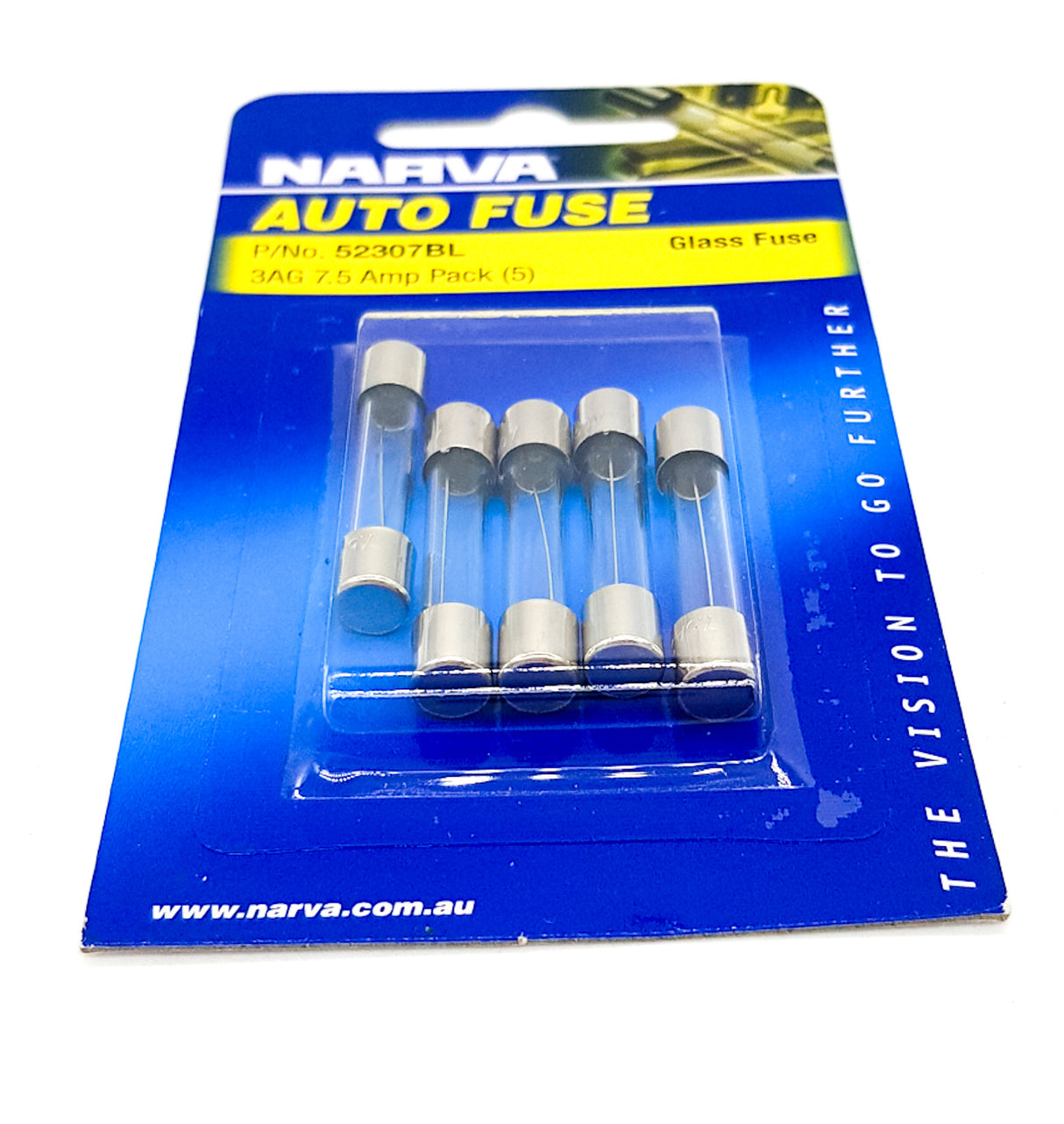 Fuse - Glass 3Ag 7.5 Amp pack of 5 Narva 52307BL