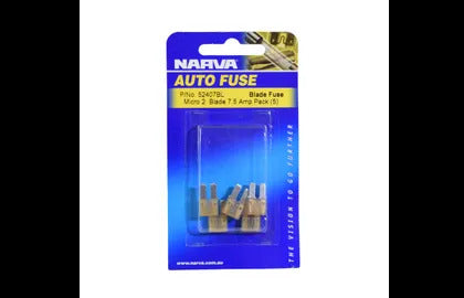 7.5Amp Micro 2 Blade Fuse Narva 52407BL