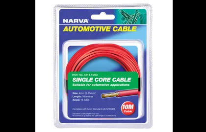 Cable Single Core 4Mm 15A 10M Narva 5814-10RD