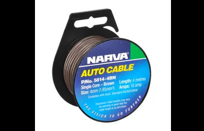 Cable S/Core 4Mm 15A 4M Brown Narva 5814-4BN