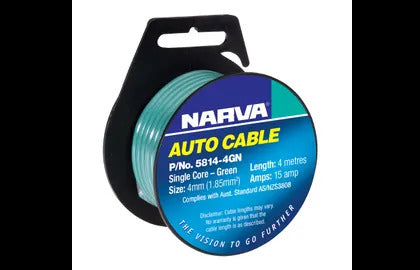 Cable S/Core 4Mm 15A 4M Green Narva 5814-4GN