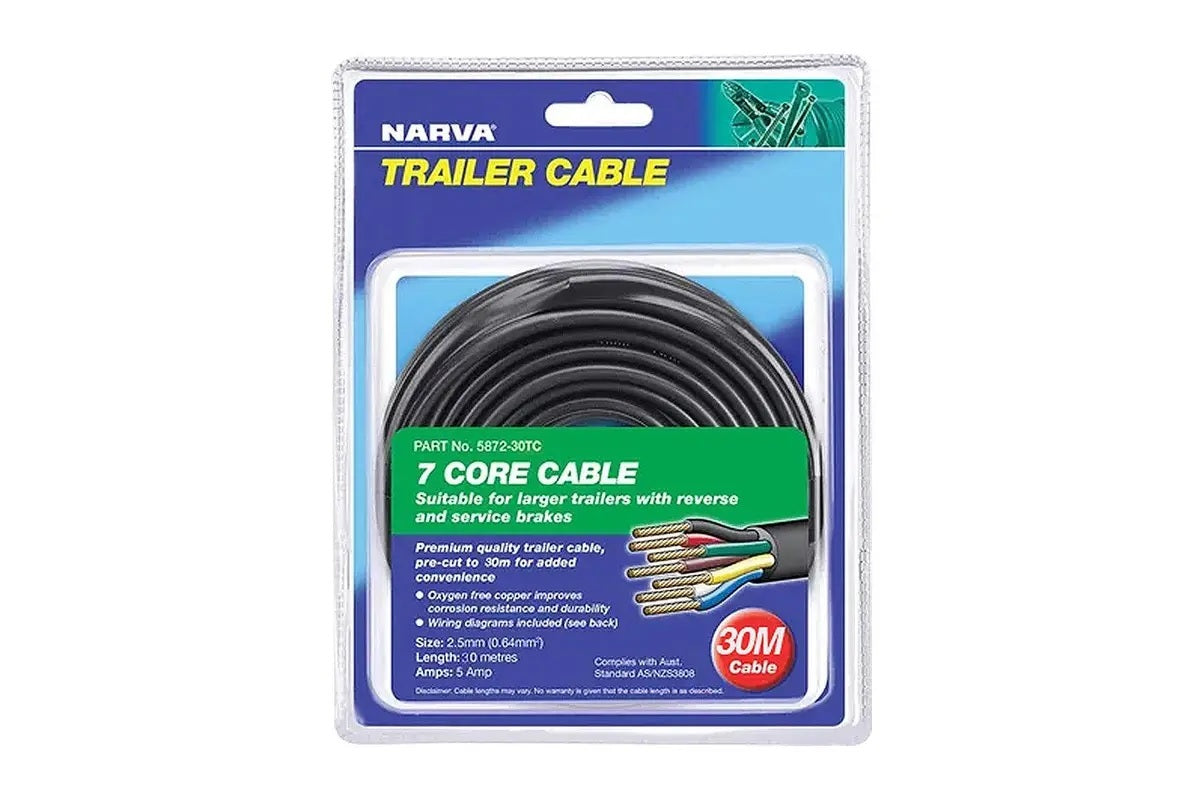 Cable Trailer 7Core 2.5Mm 5A 30M Narva 5872-30TC