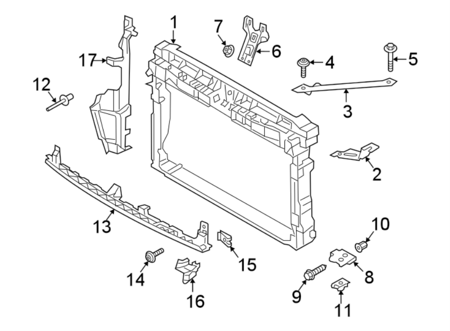 Radiator Support Air Deflector (Front, Rear, Upper, Lower) 5G0805705Q for Volkswagen