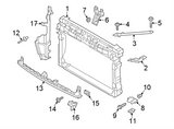 Radiator Support Air Deflector (Front, Rear, Upper, Lower) 5G0805705Q for Volkswagen