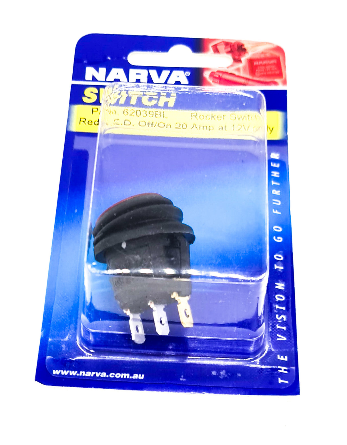 12V Led W/Proof Rocker - Red Narva 62039BL