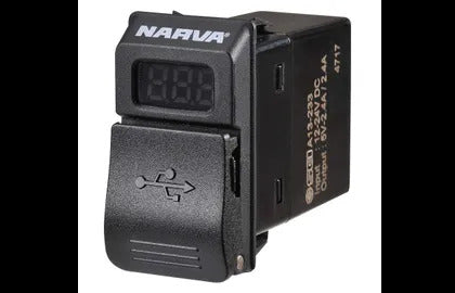 Dual Usb Charger  Volt/Amp Swi Narva 63219BL