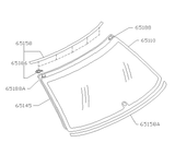 Windscreen Molding Rear Lower 92243851 for Subaru Impreza 1998-2001