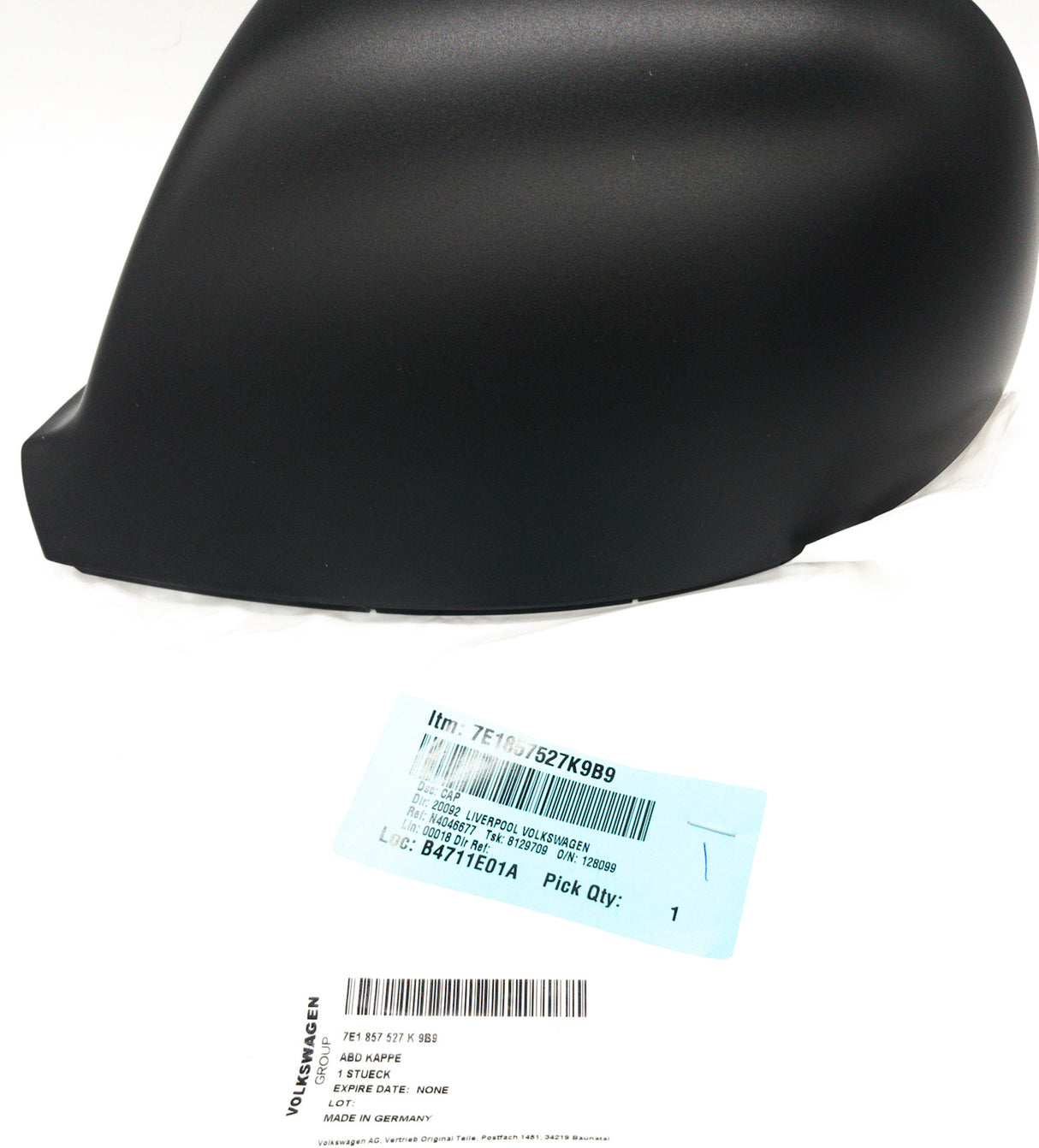 Mirror Cap Cover LH 7E1857527K9B9 for Volkswagen Amarok Transporter