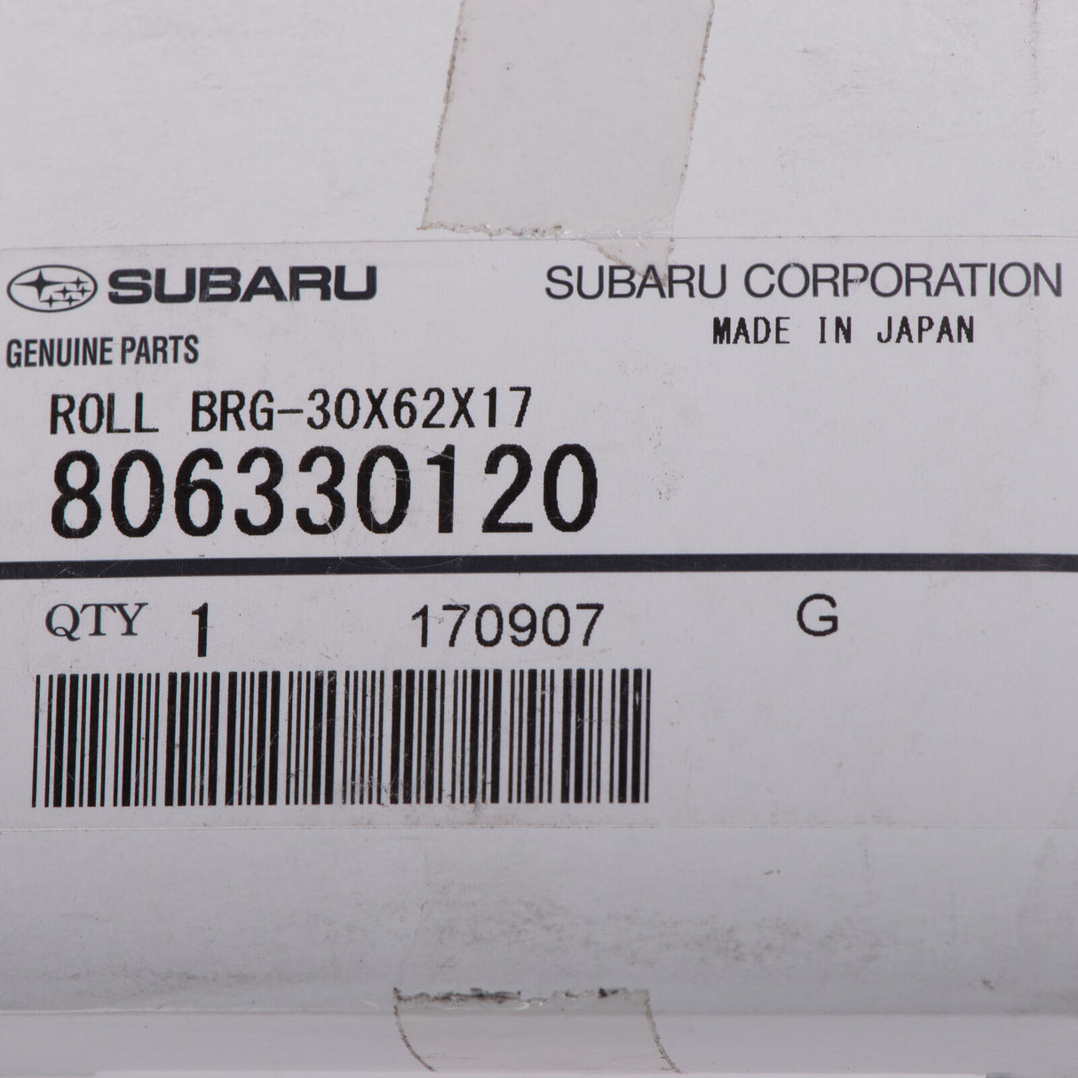 Output Shaft Roller Bearing 30X62X17 806330120 for Subaru
