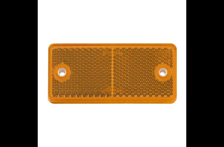 Amber Retro Reflector with Dual Fixing Holes 90mm x 40mm Narva 84031BL