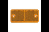 Amber Retro Reflector with Dual Fixing Holes 90mm x 40mm Narva 84031BL