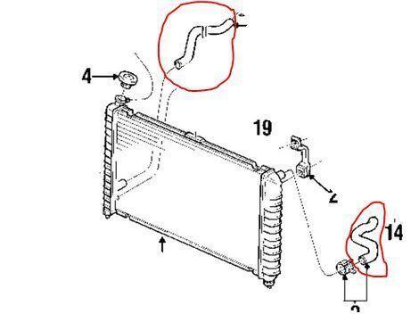 RADIATOR HOSE KIT suitable for Holden VZ V8 5.7L LS1 COMMODORE GENUINE TOP BOTTOM HOSE 02-04