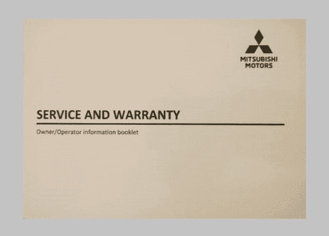 Service & Warranty Book - genuine AU901436 for Mitsubishi