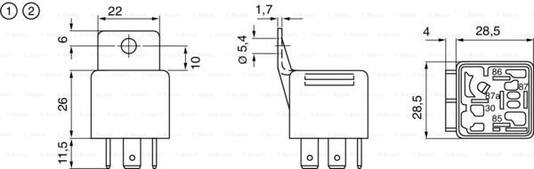 Mini Relay Bosch 0332019150