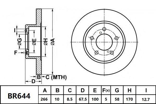 Brake Discs Rear Bendix BR644  suits Subaru Forester