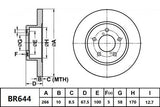 Brake Discs Rear Bendix BR644  suits Subaru Forester