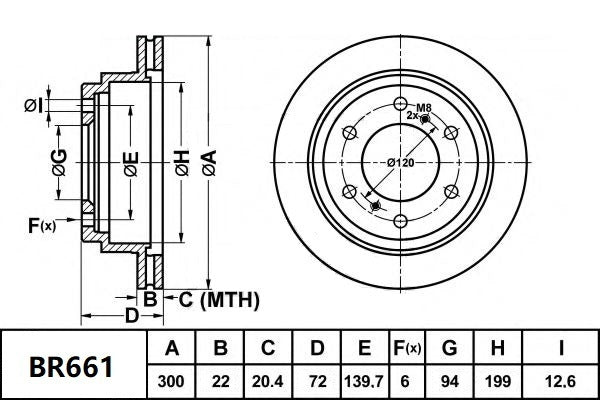 Brake Rotor Rear  Ultimate Slotted & Dimpled Bendix BR661-ULT4WD for Mitsubishi Pajero NM NP SUV 2.8 TD 4WD 2.8LTD