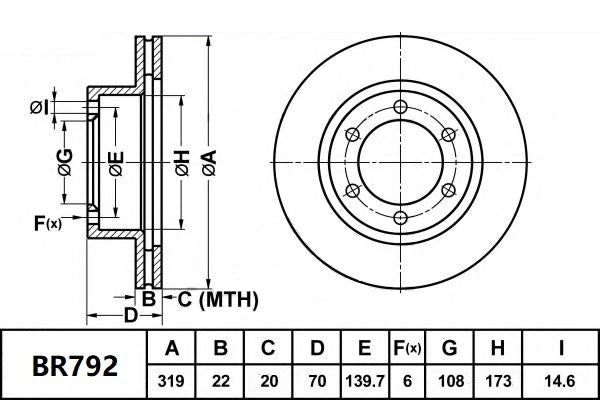 Brake Rotor Front  Ultimate Slotted & Dimpled Bendix BR792-ULT4WD for Toyota Land Cruiser Prado KZJ90 KZJ95 SUV TD 3.0LTD 1KZ TE