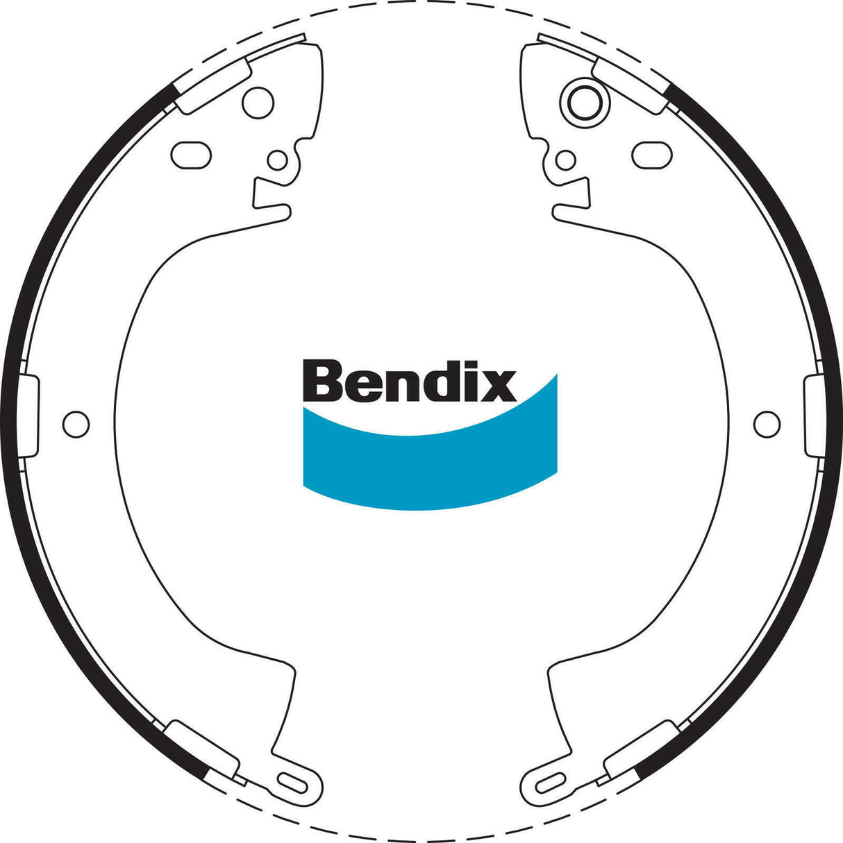 Brake Shoe Set Bendix BS1594 for Mitsubishi Express SF SG SH SJ WA Van i 2.4LTP 4G64 (16V)