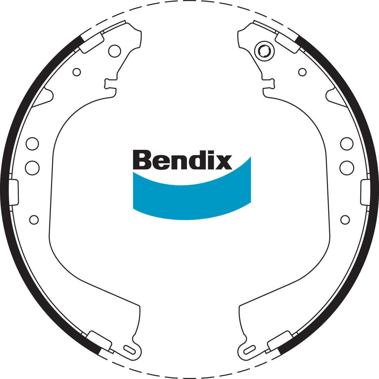 Brake Shoe Set Bendix BS1660 for Toyota Hilux KZN165 Cab Chassisd 4WD 3.0LTD 1KZ T