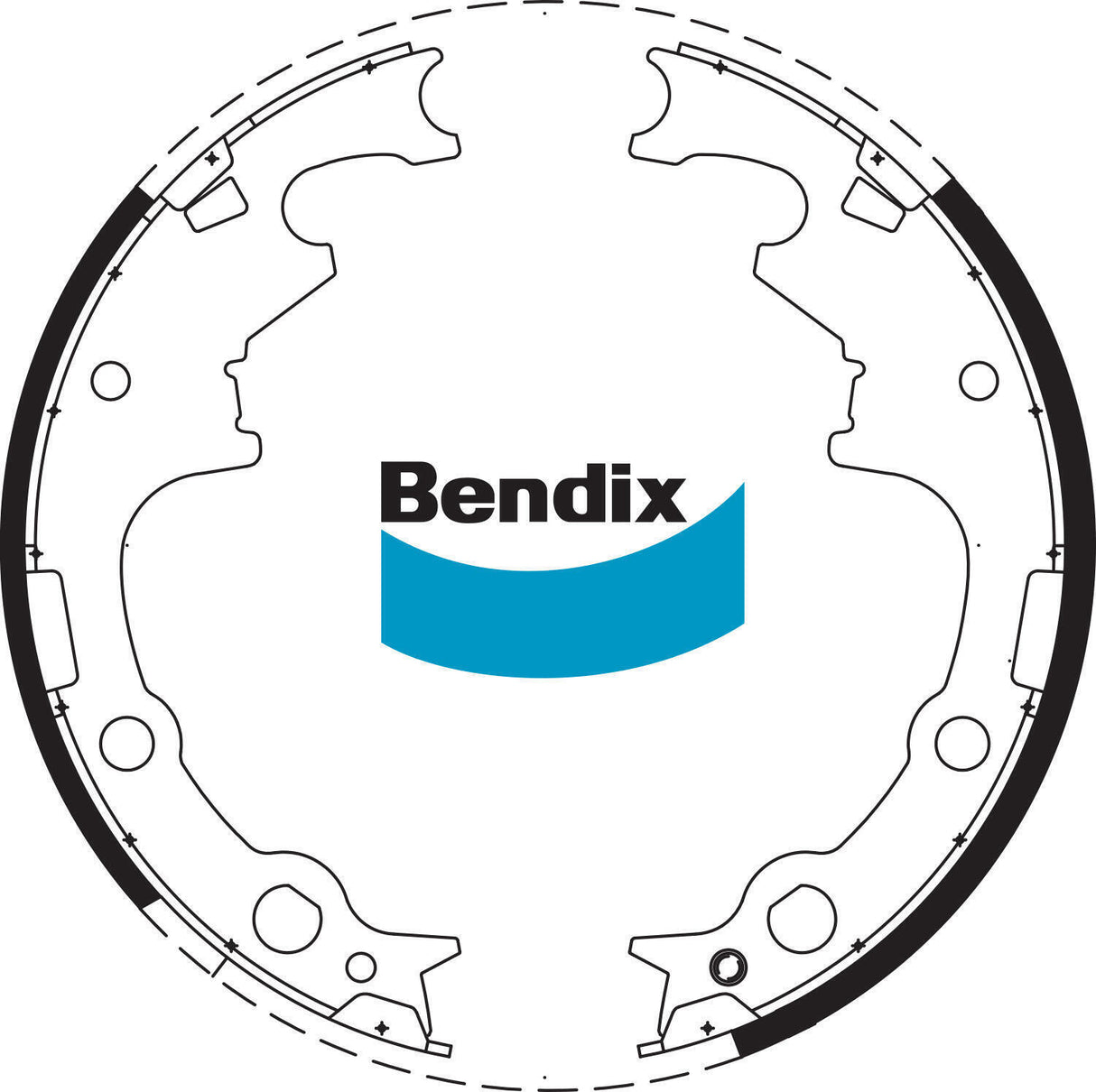 Brake Shoe Set Bendix BS1715 for Jeep Cherokee KJ SUV 3.7 4x4 3.7LTP EKG