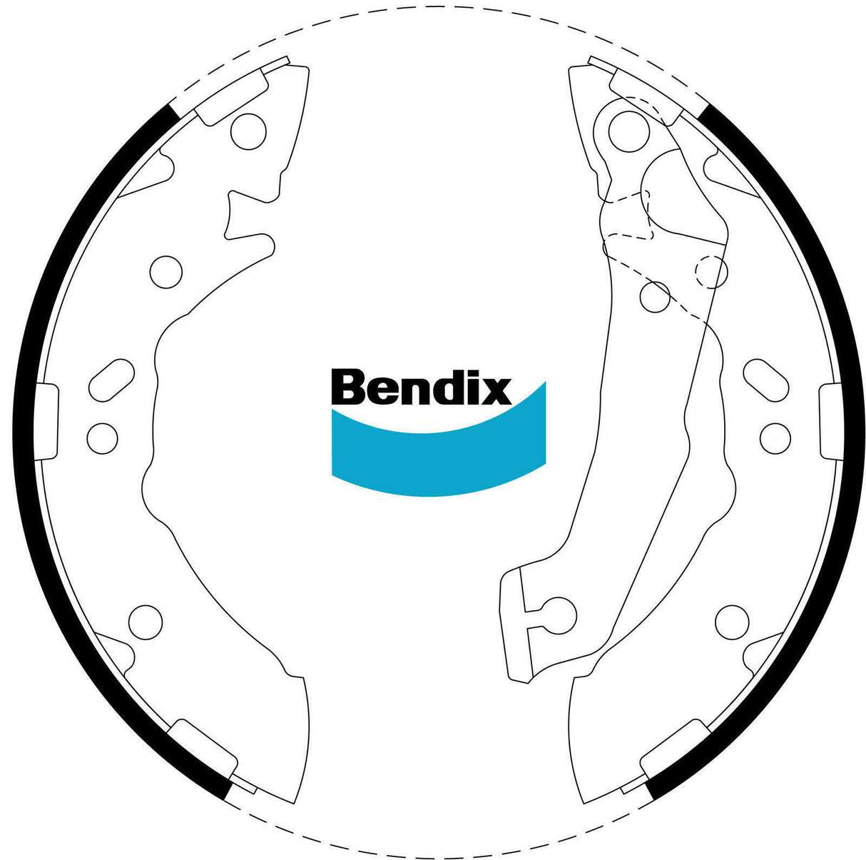 Brake Shoe Set Bendix BS1739 for Hyundai Excel X-3 Sedan 1.5 i 1.5LTP G4ER