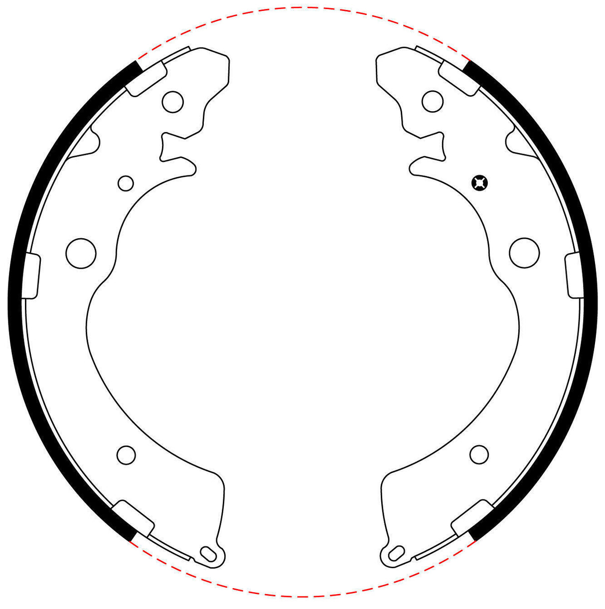 Brake Shoe Set Bendix BS1764 for Honda Civic FD FA Sedan 1.3 Hybrid (FD3) Hybrid 1.3L LDA2