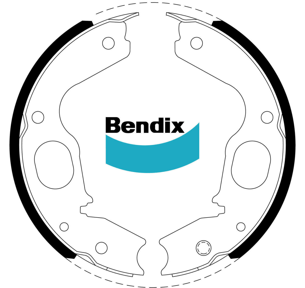 Brake Shoe Set Bendix BS1797 for Mitsubishi Challenger PB PC SUV DI-D 4WD (KH4W) 2.5LTD 4D56HP