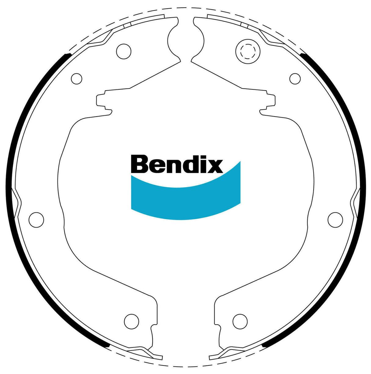 Brake Shoe Set Bendix BS1860 for Mitsubishi Pajero NM NP SUV 2.8 TD 4WD 2.8LTD