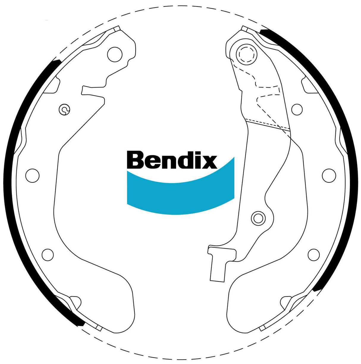 Brake Shoe Set Bendix BS1870 for Daewoo Kalos KLAS Sedan 1.5 1.5LTP F15S