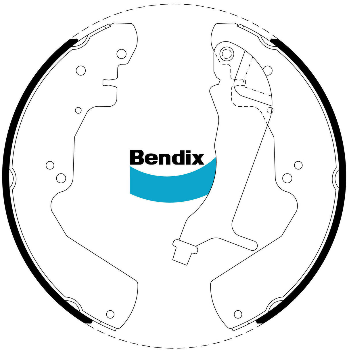 Brake Shoe Set Bendix BS1892 for Ford Courier PH Ute i 4x4 4.0LTP 1V