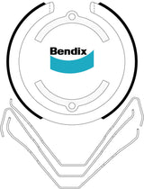 Brake Shoe Set Bendix BS3217 for Ford Territory SX SY SUV 4.0LTP BARRA 182