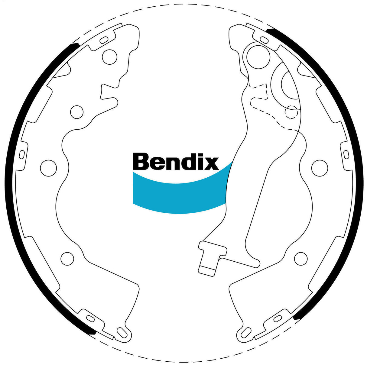 Brake Shoe Set Bendix BS5014 for Kia Rio JB Sedan 1.6LTP G4ED