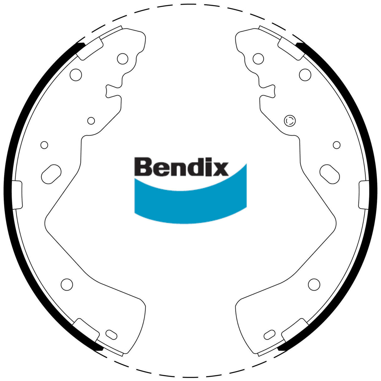 Brake Shoe Set Bendix BS5023 for Ford Courier PG Cab Chassis 2.6 i 2.6LTP G6