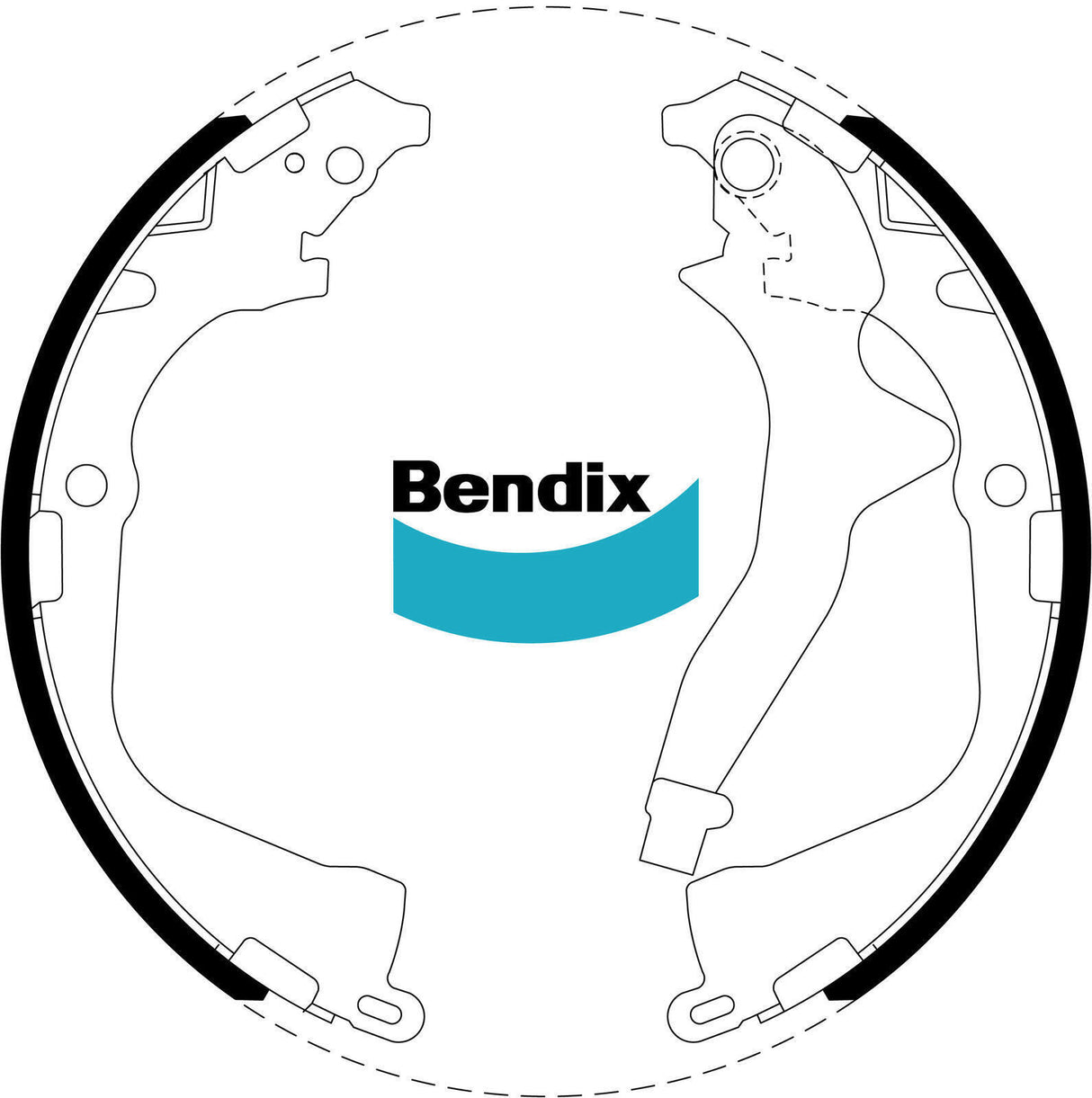 Brake Shoe Set Bendix BS5059 for Volkswagen Amarok S1B Cab Chassis TSI 2.0LTP CFPA