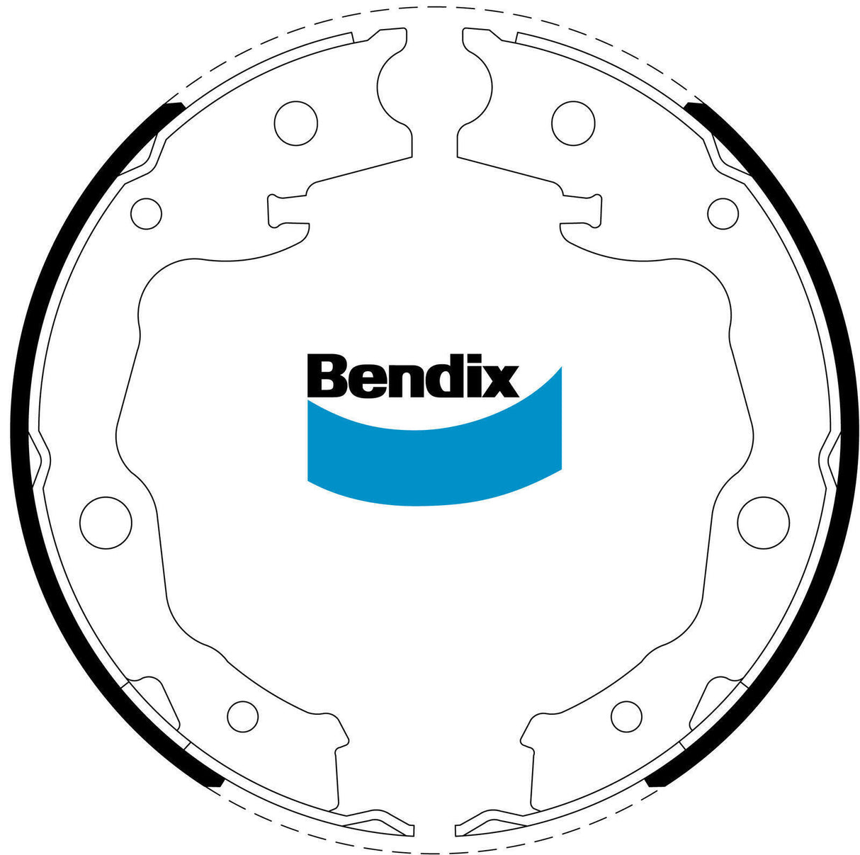 Brake Shoe Set Bendix BS5257 for Nissan Pathfinder R52 SUV 3.5 3.5LTP VQ35DE
