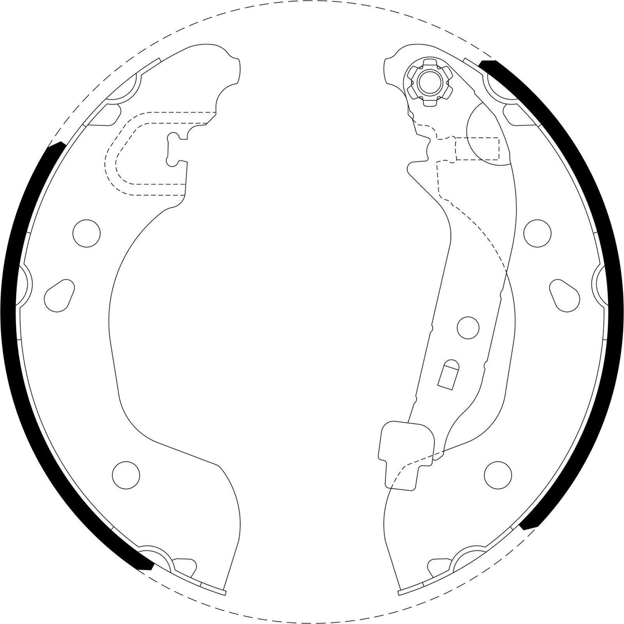 Brake Shoe Set Bendix BS5263 for Jeep Grand Cherokee WK WK2 SUV 5.7 V8 4x4 5.7LTP EZH