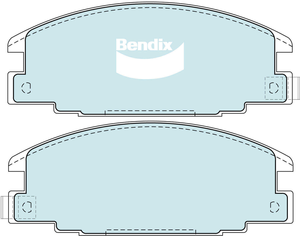 Brake Pads H/Duty Front Bendix DB1116HD for Holden Rodeo TF Ute 2.8 TD 4x4 (TFS55) 2.8LTD 4JB1 T