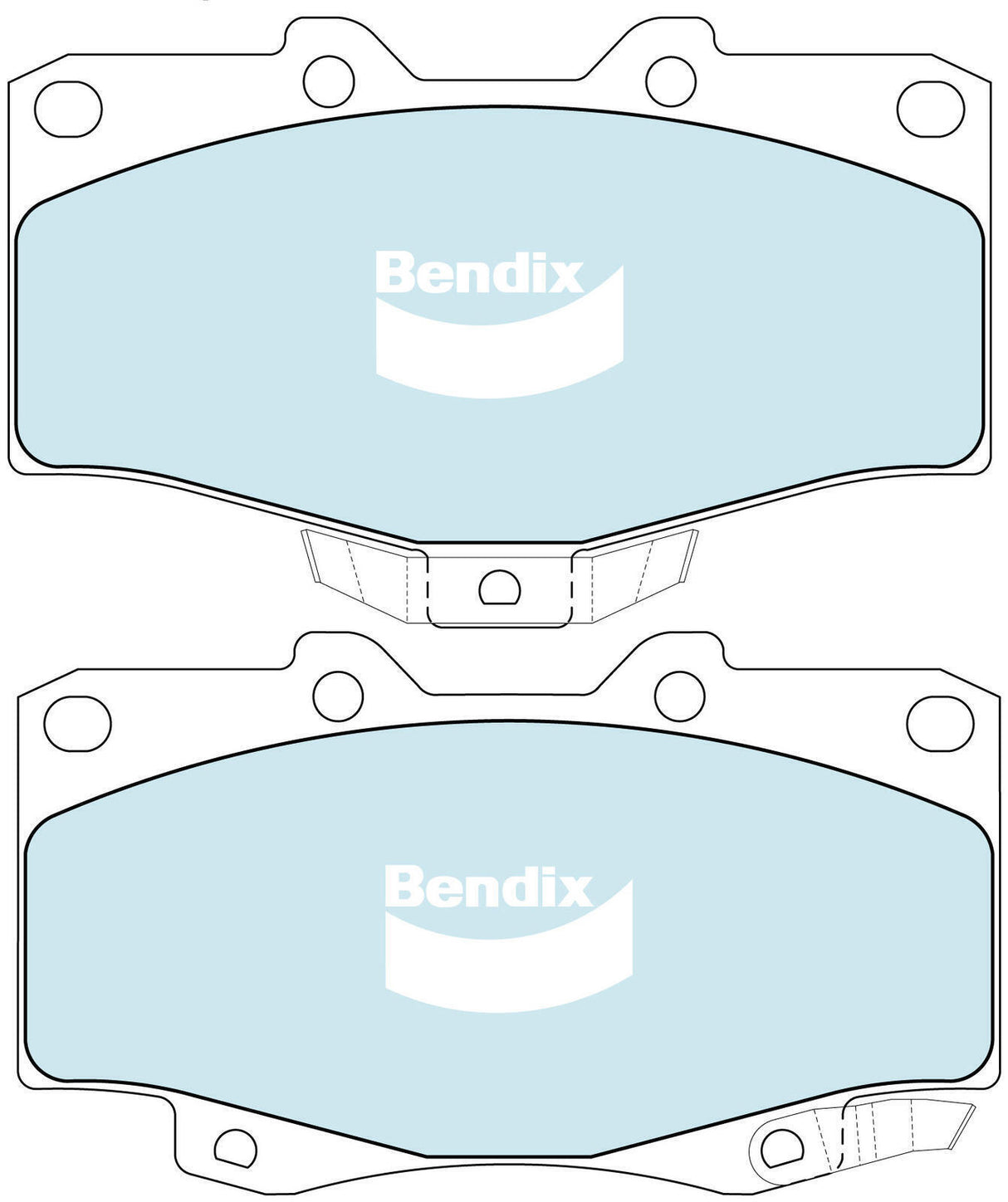 Brake Pads H/Duty Front Bendix DB1149HD for Toyota Hilux VZN1 Ute 3.4 3.4LTP 5VZ FE